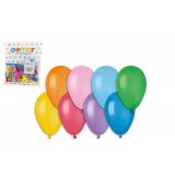 Balonek/Balonky nafukovací 7" průměr 19cm 100ks v sáčku karneval
