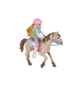Panenka jezdkyně s koněm