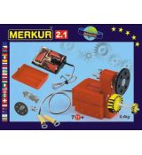 Stavebnice MERKUR 2.1 Elektromotorek v krabici 26x18x5cm