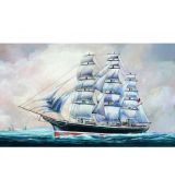 Model Klipper Cutty Sark 1:180 23x36cm v krabici 34x19,5x5,5cm