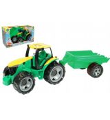 Traktor plast bez lžíce a bagru s vozíkem v krabici 71x35x29cm