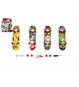 Skateboard prstový šroubovací plast 10cm s doplňky mix druhů na kartě