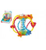 Chrastítko koule plast 15cm v krabičce 15x18x15cm 6m+