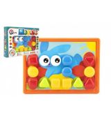 Mozaika klobouček 4cm pro nejmenší hladký 26ks + předlohy 6ks v krabici 29x20x5cm 24m+