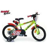 Dino bikes Dětské kolo zeleno-černé 16" 2020
