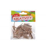 Kolíčky drěvěné 3,5 cm, 15ks + provázek
